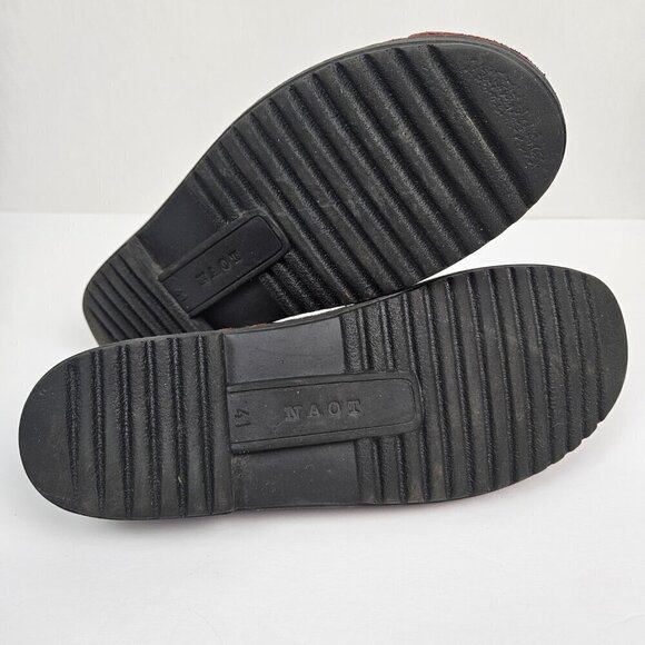 Naot Brick Red Leather Slip On Cap Toe Clog EU 41/US 10 - Picture 9 of 10